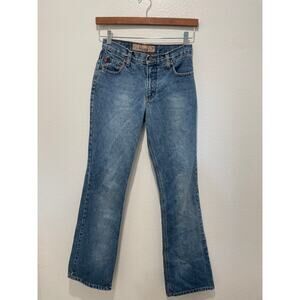 Mudd Juniors Jeans Size 3 Medium Wash Flare Leg Low Rise Casual 90s Y2K